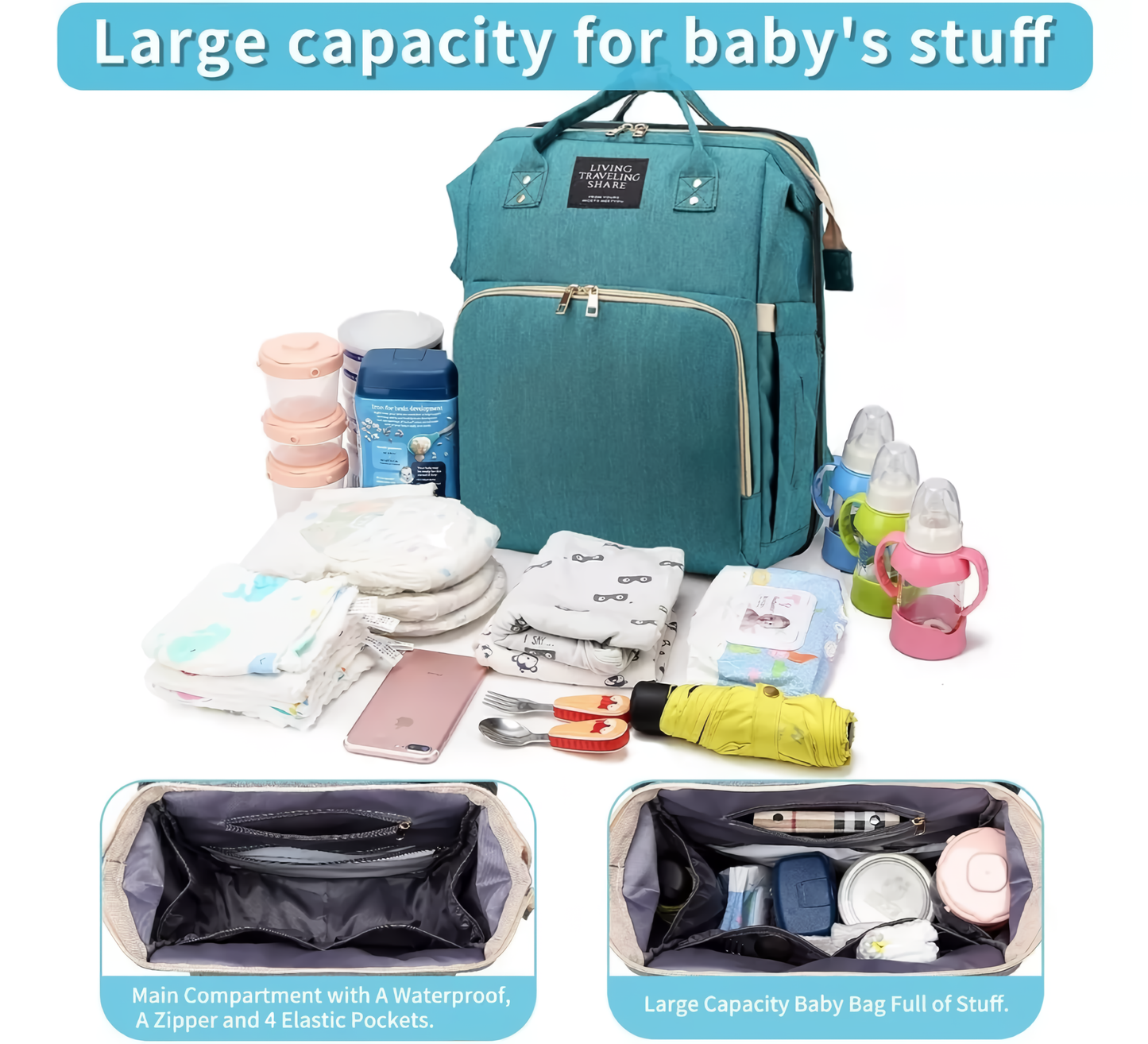 Mochila Bolsa Maternal 3 en 1