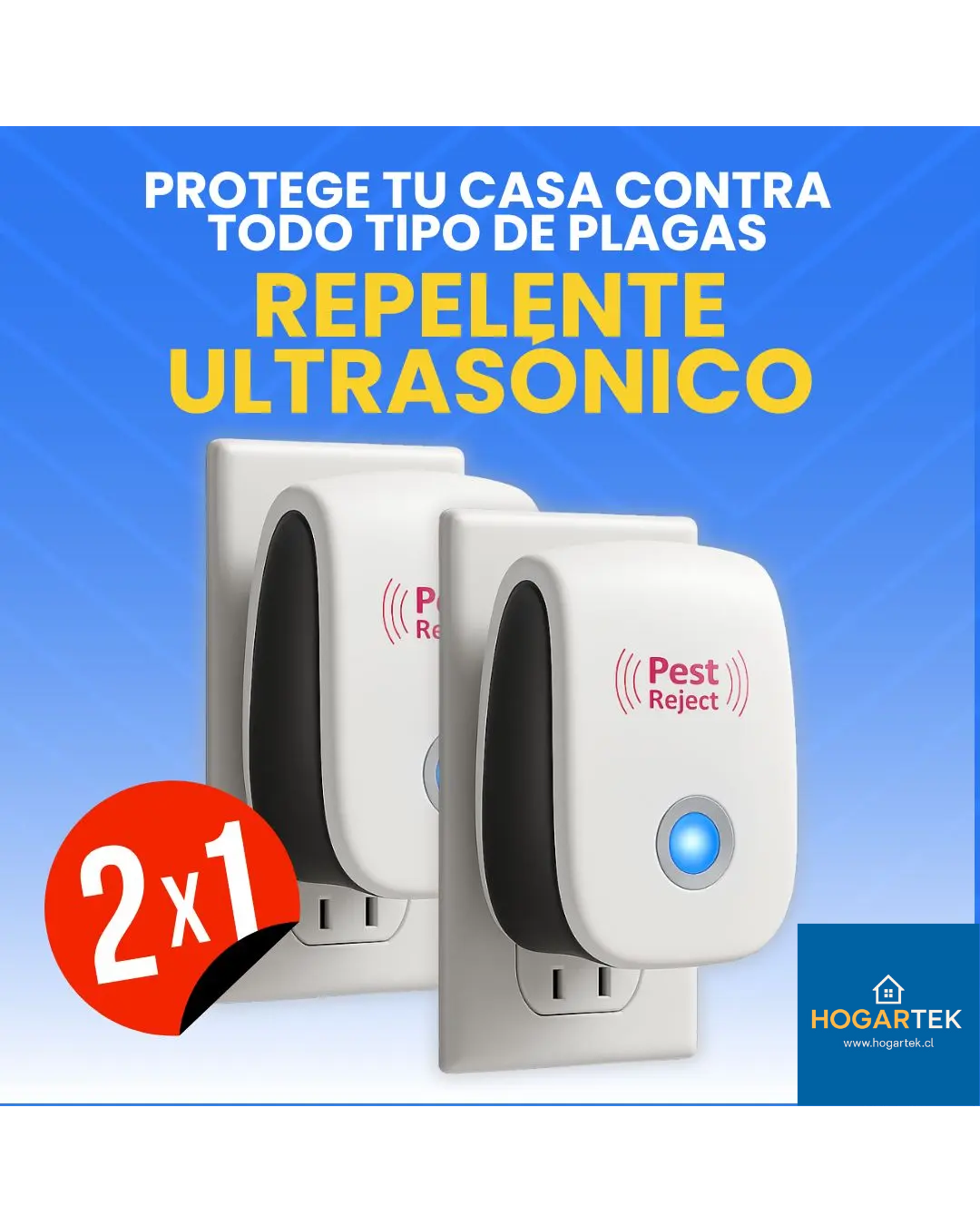 Dispositivo antiinsectos sin químicos - Emite ultrasonido seguro - Dormir sin picaduras desde la primera noche
