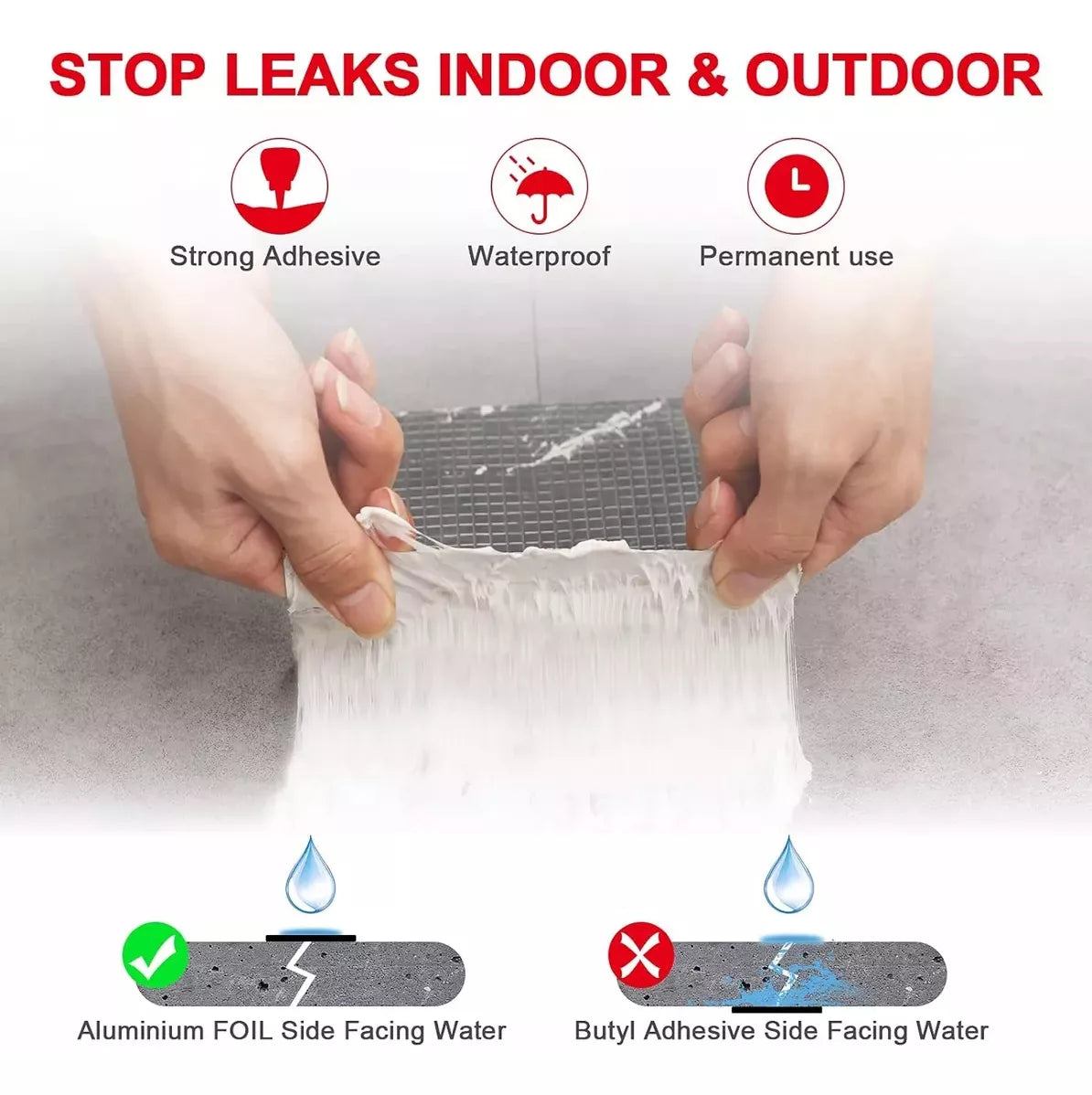 CINTA IMPERMEABLE - ELIMINA GOTERAS AL INSTANTE.