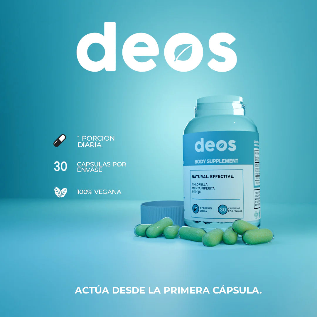 Desodorante natural DEOS 30 - Protege contra el mal olor - Sensación de frescura durante 24 horas