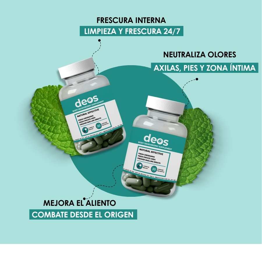 Desodorante natural DEOS 30 - Protege contra el mal olor - Sensación de frescura durante 24 horas