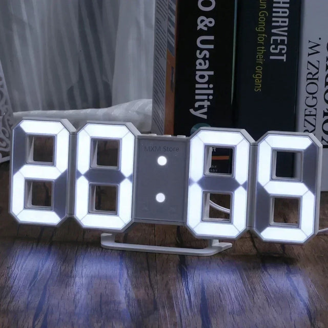 Reloj Digital LED Acrílico — Diseño Moderno con Luz Ambiental para el Hogar