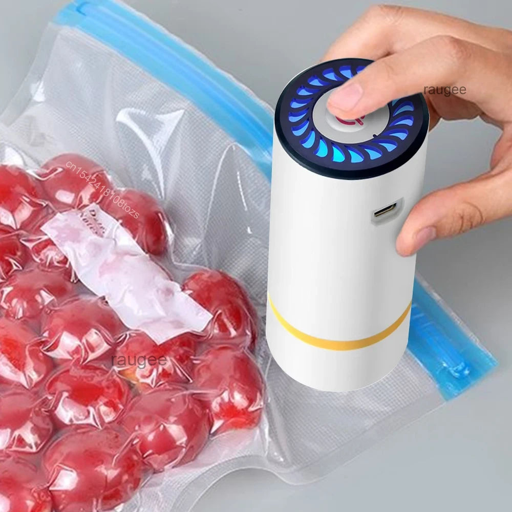Bomba de Vacío Eléctrica Portátil — Conserva Alimentos Frescos Más Tiempo
