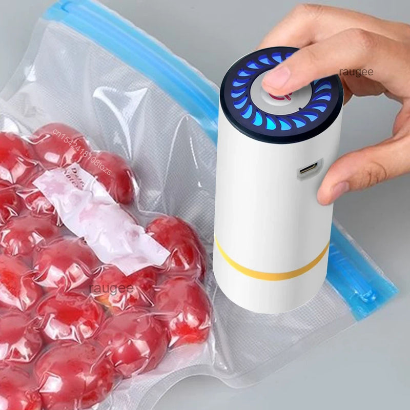 Bomba de Vacío Eléctrica Portátil — Conserva Alimentos Frescos Más Tiempo