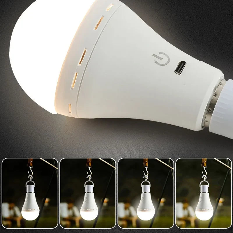 Bombilla LED Recargable USB con Táctil RGB — Luz Ambiental Sin Cables para el Hogar