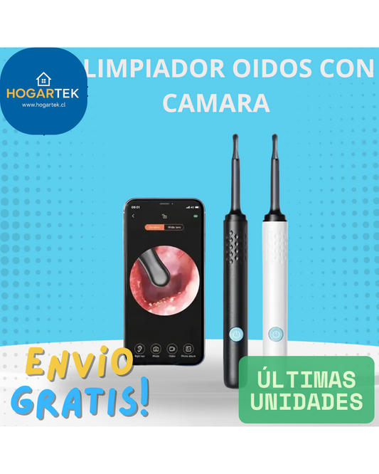 Dispositivo de Limpieza Auditiva - Cámara Integrada - Visualiza y elimina la cera en segundos.