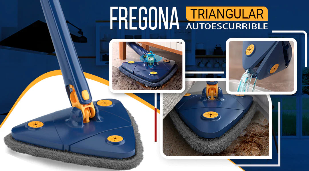 Limpiador magnético con cuerda anticaídas Y Mopa triangular gratis!- Diseñado para movilidad reducida - Ventanas impecables sin subir escaleras en 10 minutos