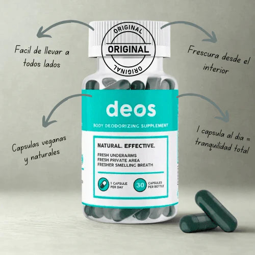 Desodorante natural DEOS 30 - Protege contra el mal olor - Sensación de frescura durante 24 horas
