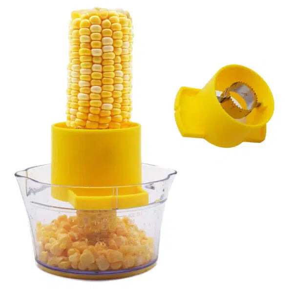 Desgranador 2 en 1 para choclos – Corta y almacena granos – Listo para cocinar o congelar en menos de 1 minuto