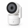 Cámara de seguridad WiFi 360° blanca sobre fondo blanco
