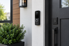 Timbre inteligente WiFi con cámara en puerta de entrada moderna