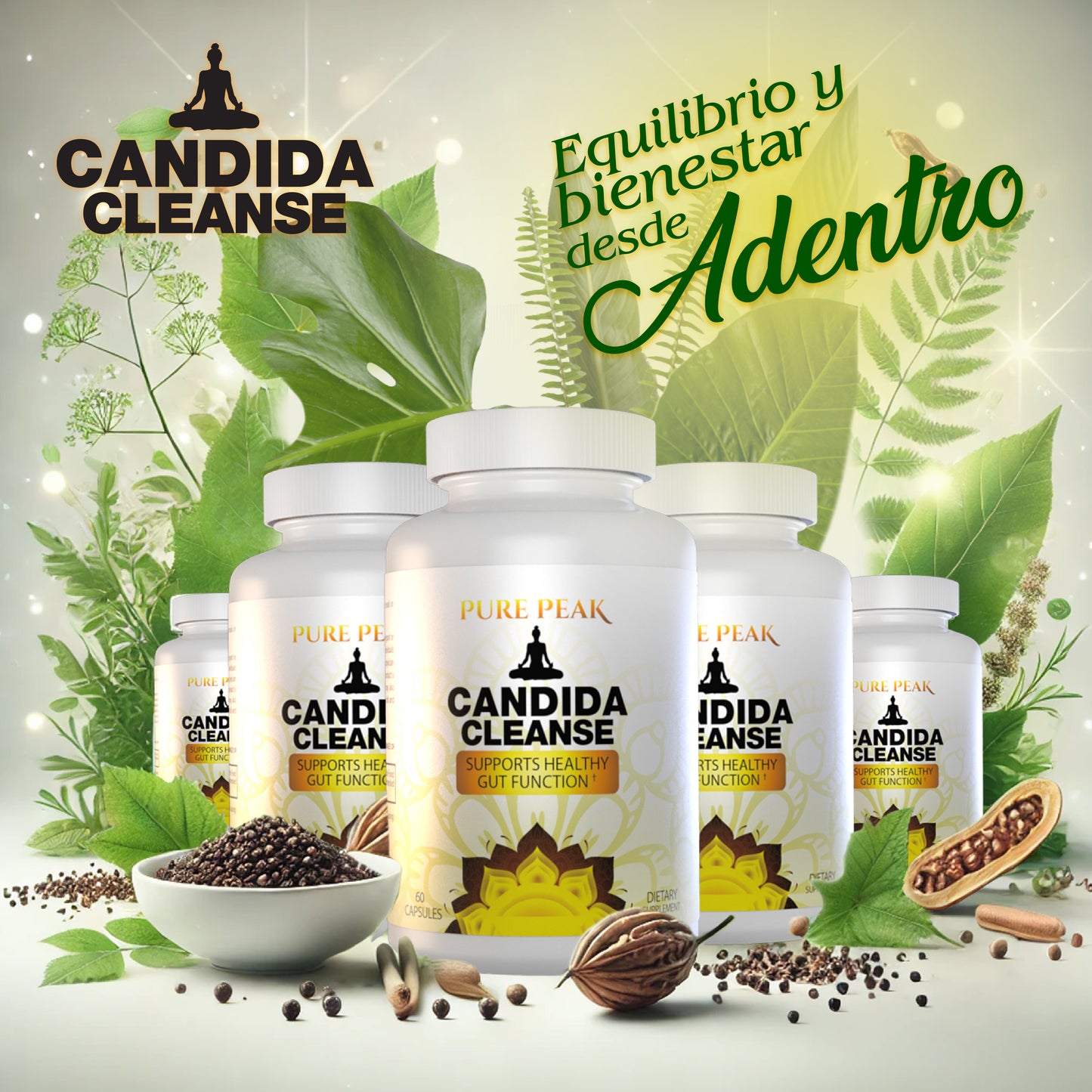 CANDIDA CLEANSE 1000MG 60 CAPS - Cuerpo Sano, Mente sana.